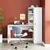 Hanah Home 2128 radni sto s policom 143,2 × 143,2 × 50 cm, bela