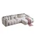 ATELIER DEL SOFA Ugaona garnitura N Line Right White
