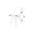 Hanah Home Set stolica Pefa, 45x91x42 cm, 6 komada, Antracit-srebrne boje