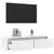 TV ormarić s LED svjetlima bijeli 100X35,5x25 cm