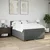 Vidaxl Box spring postelja z vzmetnico temno siva 160x200 cm blago