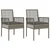 Vrtna stolica s jastukom 2 pcs Siva 55 x 53 x 85 cm poliratan
