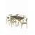 Hanah Home Trpezarijski set, 7 komada, Svetlozeleni