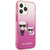 KARL LAGERFELD Futrola za iPhone 13 Pro Pink Karl and Choupette Head Gradient