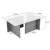 Hanah Home Klub sto Vetrino, 105x65x40cm, Sivi