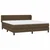 Vidaxl Box spring postelja z vzmetnico temno rjava 180x200 cm blago