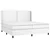 Krevet box spring s madracem LED bijeli 200x200 cm umjetna koža
