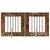 Vrata za pse s postoljem 2 pcs Dimljeni hrast 60 x 60 cm