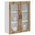 Vidaxl Stenski stekleni omarica LUCCA Artisan hrast 80 x 31 x 100 cm
