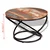 Klubska Mizica Masiven Predelani Les 60x60x40 cm