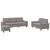 3-dijelni set sofa smeđesivi od tkanine