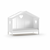 Bijeli dječji krevet od masivnog bora u obliku kućice/s dodatnim ležajem s prostorom za odlaganje 90x200 cm AMORI – Vipack