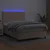 Vidaxl Box spring postelja z vzmetnico LED kapučino 140x200 cm