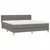 Vidaxl Box spring postelja z vzmetnico temno siva 160x200 cm blago