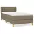 vidaXL Box spring postelja z vzmetnico taupe 100x200 cm blago
