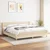 vidaXL Box spring postelja z vzmetnico krem 200x200 cm blago