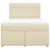 VIDAXL Box spring postelja z vzmetnico krem 140x200 cm blago