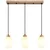 Globo 15977-3H - Luster na sajli ROWENA 3xE27/60W/230V bež/bela