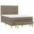 Vidaxl Box spring postelja z vzmetnico taupe 140x200 cm blago