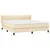 Vidaxl Box spring postelja z vzmetnico krem 180x200 cm blago