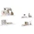 Polica na zidu Zidne 4 pcs Bijeli mramor 90 x 23,5 x 4 cm