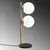 Opviq Stona lampa 2 x E14 Socket, Crna