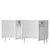 HANAH HOME Komoda Belly KB150 White Silver