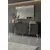 Hanah Home komoda Meyra 180, 180 cm, antracit / srebrna