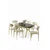 Hanah Home Trpezarijski set, 7 komada, Svetlozeleni