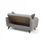 Atelier del Sofa Dvosed na razvlačenje Zaden 153x86x77cm Svetlosivi