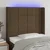 Vidaxl LED posteljno vzglavje temno rjavo 93x16x118/128 cm blago