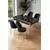 HANAH HOME Rasklopivi trpezarijski sto i stolice (5 delova) Nira Black Marble Chrome Black