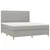 Vidaxl Box spring postelja z vzmetnico LED sv. siva 160x200 cm blago