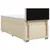 vidaXL Postelja boxspring z vzmetnico Krem 100 x 200 cm Blago