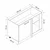 Hanah Home kuhinjski element Minar 4136, 120 cm, beli