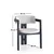 Hanah Home Trpezarijska stolica 58x76x49cm Krem-Crna