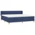 Vidaxl Box spring postelja z vzmetnico modra 200x200 cm blago