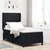 LED Box Spring Krevet s uzglavljem Crna 90 x 190 cm tkanina