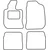 Textile car mats Chrysler PT Cruiser 2000-2010