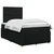 vidaXL Postelja boxspring z vzmetnico Črna 120 x 190 cm Blago