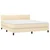 Vidaxl Box spring postelja z vzmetnico krem 160x200 cm blago