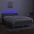 Vidaxl Box spring postelja z vzmetnico LED sv. siva 140x200 cm blago