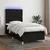 Vidaxl Box spring postelja z vzmetnico LED črna 80x200 cm blago