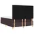 Vidaxl LED Box Spring Postelja Temno rjava 140 x 190 cm blago