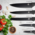 Set kuhinjskih nožev 5-delni črni Masterchef