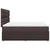 Vidaxl Box spring postelja z vzmetnico temno rjava 180x200 cm blago