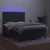 Vidaxl Box spring postelja z vzmetnico LED temno siva 140x190 cm žamet