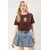 Trendyol Milla Ženska majica TWOSS25TS00088, Braon