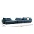 Atelier del Sofa Ugaona garnitura Maya 127x65x425cm Plava