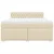 Vidaxl Box spring postelja z vzmetnico krem 180x200 cm blago